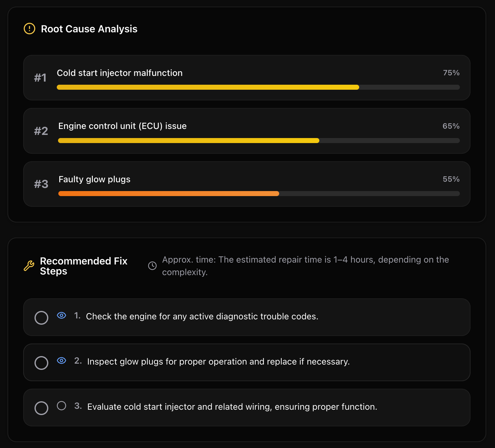 Describing an issue to FieldFix AI