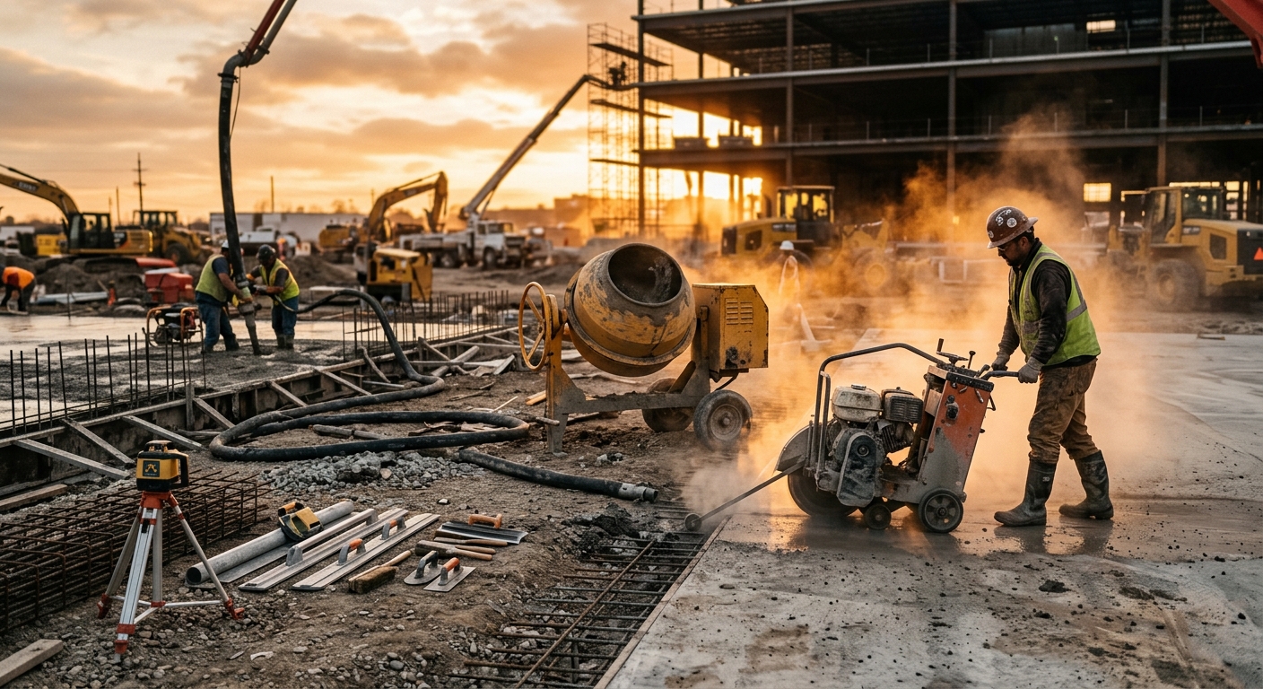 Concrete Equipment Maintenance Guide: Keep Mixers, Saws, Pumps, and Vibrators Working