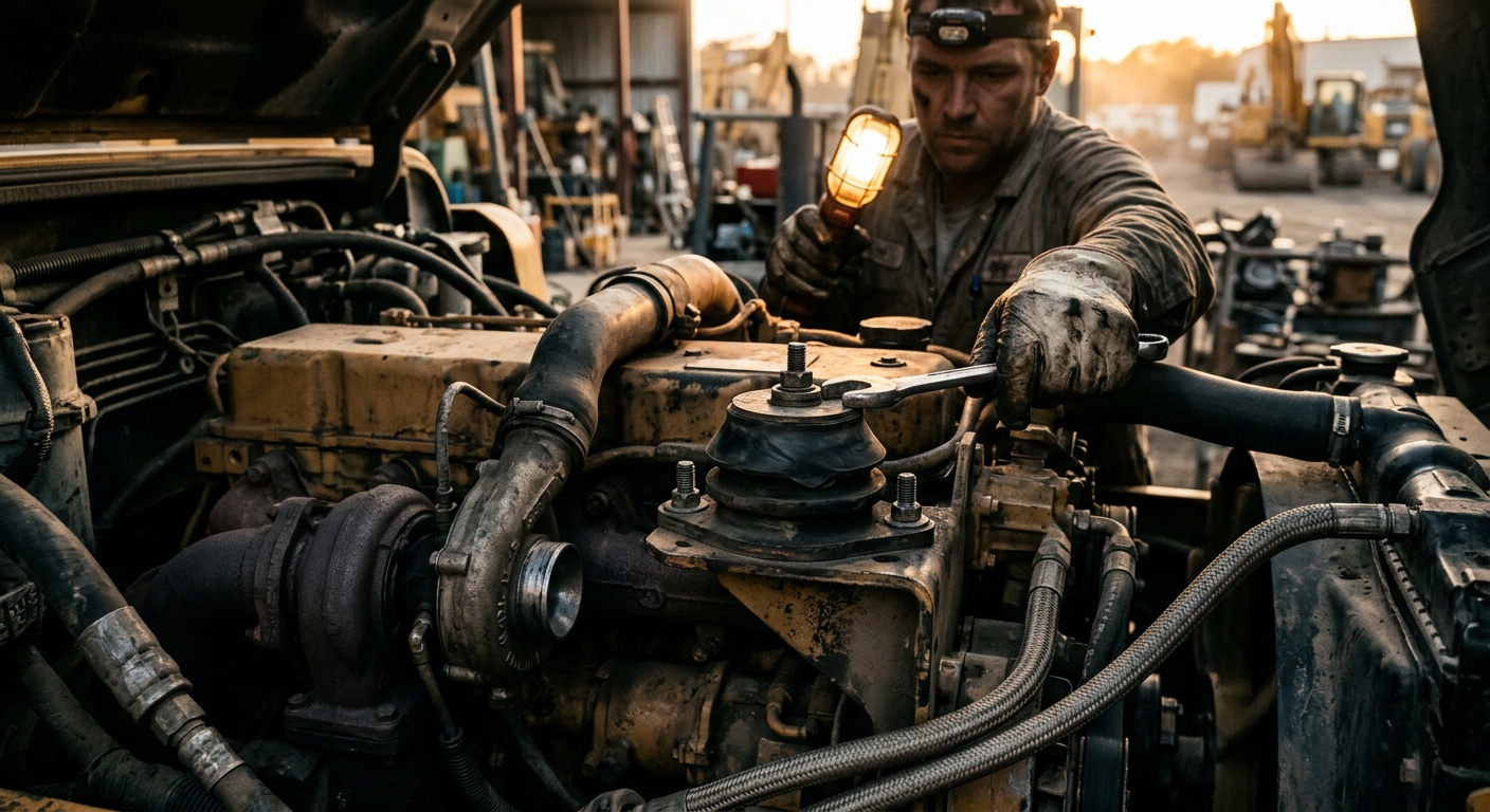 Heavy Equipment Engine Mount and Vibration Isolator Inspection Guide