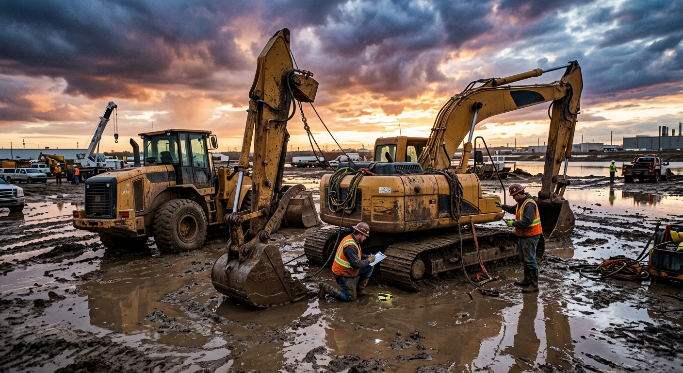 Heavy Equipment Flood Recovery Guide: What to Do After Water Damage