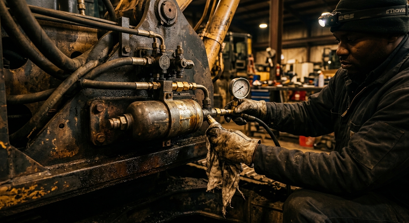 Heavy Equipment Hydraulic Accumulator Safety & Maintenance Guide