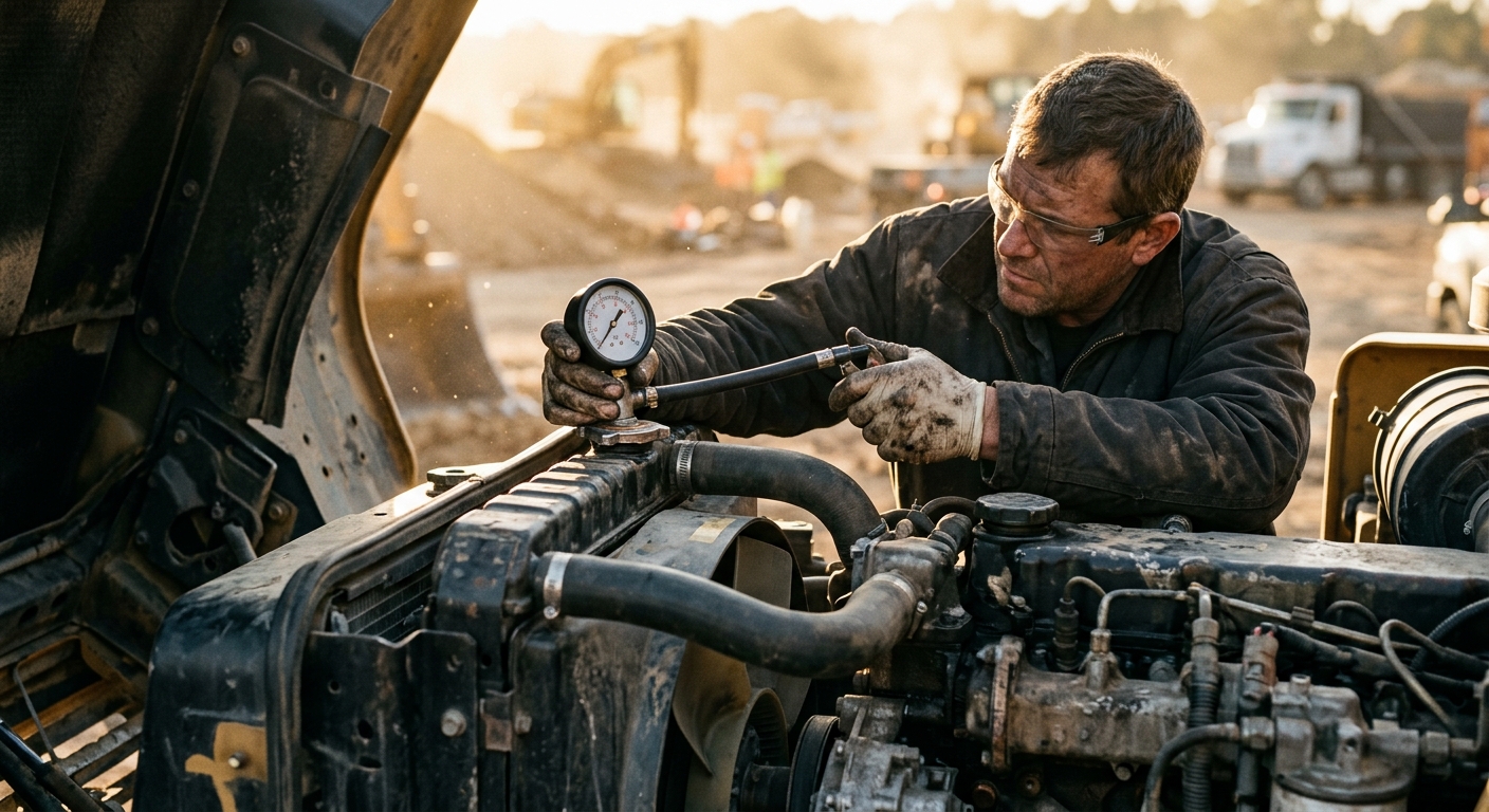 Heavy Equipment Radiator Cap Pressure Testing Guide: Small Part, Big Risk