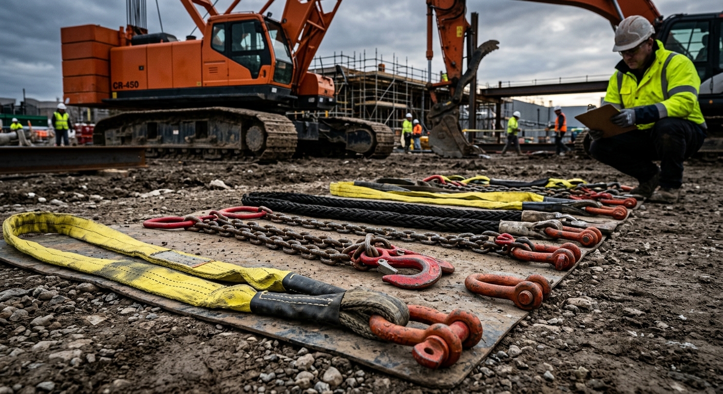 Heavy Equipment Rigging Inspection Guide: Slings, Shackles, Hooks, and Safe Lifts