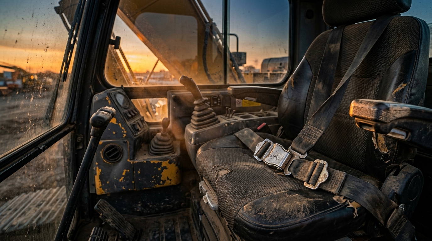 Heavy Equipment Seat Belt and Operator Restraint Inspection Guide