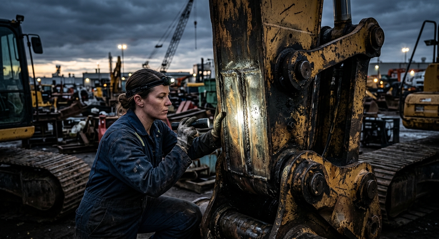 Heavy Equipment Structural Crack Inspection Guide