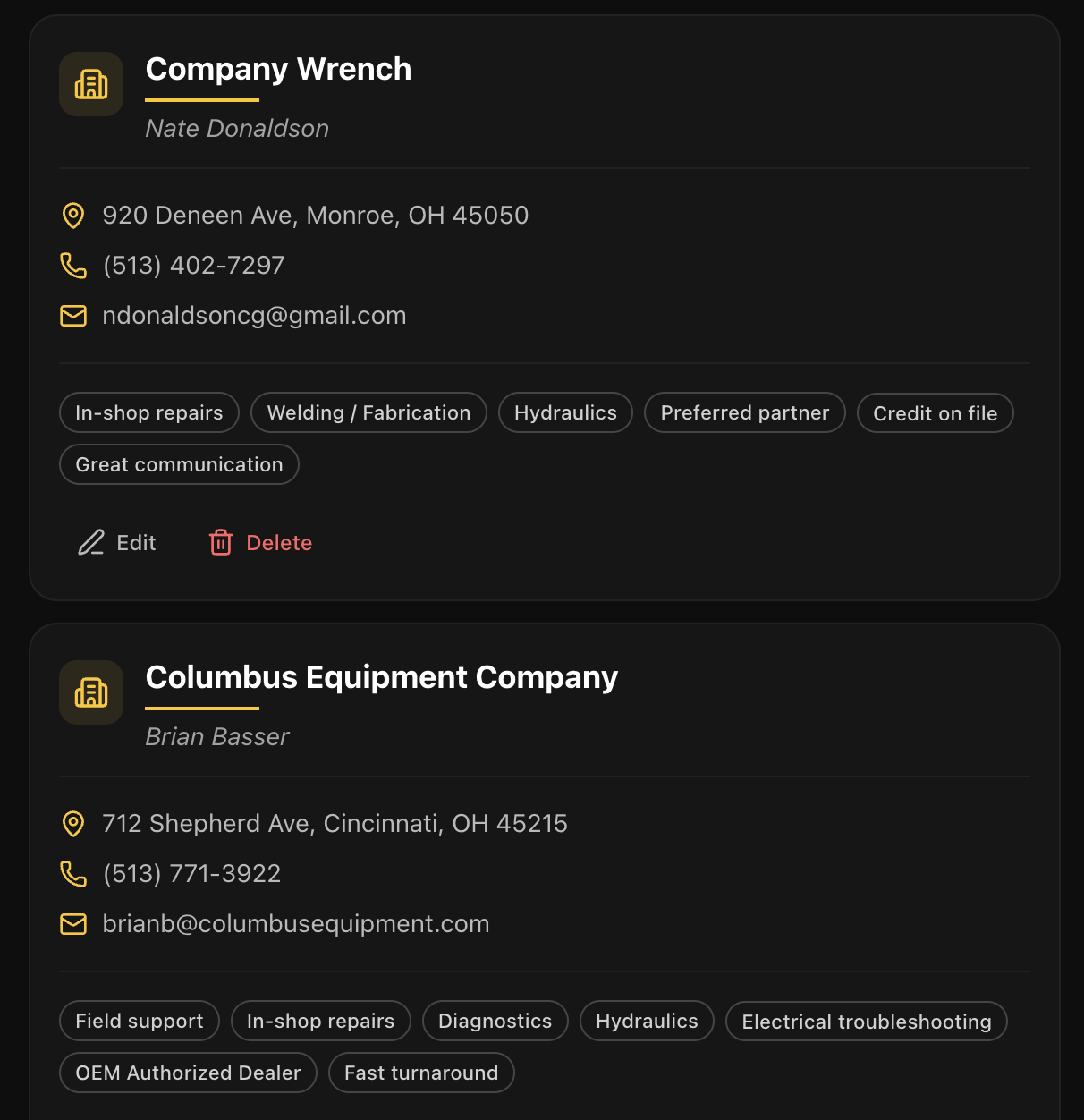 FieldFix service centers directory